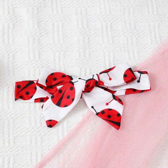 Ladybug Baby Girl Outfit | Little Lady 3PC Set 6 - 9M -3T Infant Summer Clothes - Picture 3 of 8